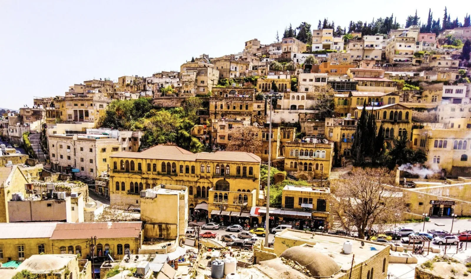A panoramic view over the terraced limestone houses of As-Salt's old town